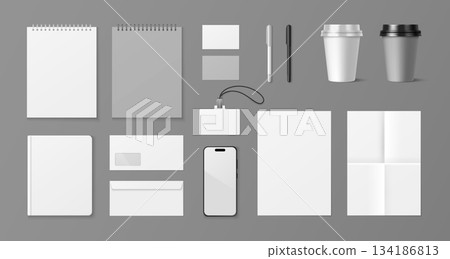 Corporate branding stationery mockup set Corporate branding stationery mockup set 134186813