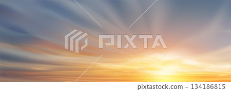 Heavenly sunrise sky with clouds Heavenly sunrise sky with clouds 134186815