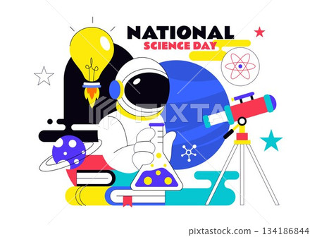 National Science Day Vector Illustration on February 28 Featuring Chemical Liquid, Scientific Elements, Medical and Research in a Background National Science Day Vector Illustration on February 28 Featuring Chemical Liquid, Scientific Elements, Medical and Research in a Background 134186844