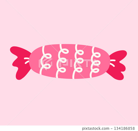 Cute pink wrapped candy 134186858