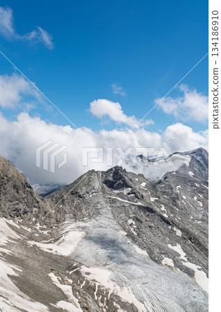 Majestic Alpine Landscape Snow-Capped Peaks in Kaprun, Austria Alps. Scenic Mountain View 134186910