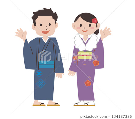 男士和女士和服 134187386