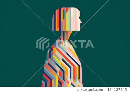 神秘的詭計般的人物和圖案紋理/Mamio設計 134187845