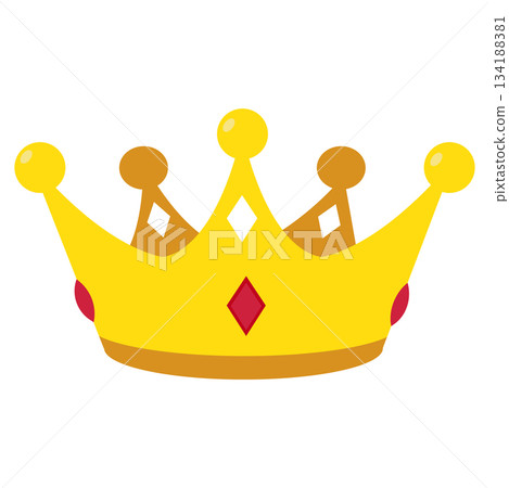 Cartoon Gold Crown Illustration 134188381