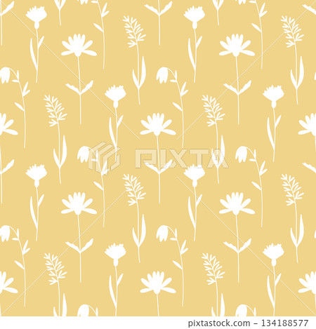 Delicate floral seamless pattern vector graphics 134188577