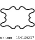 Wavy western Border Frame with Blank Center Space 134189237