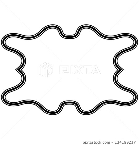 Wavy western Border Frame with Blank Center Space Wavy western Border Frame with Blank Center Space 134189237