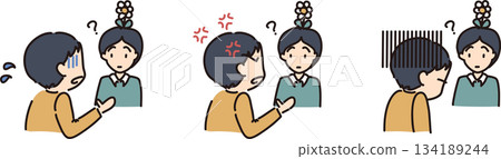 圖:一個男人向一個不懂察言觀色的人解釋-男人和男人 圖:一個男人向一個不懂察言觀色的人解釋-男人和男人 134189244