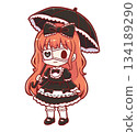 撐著陽傘的哥德蘿莉女孩 134189290