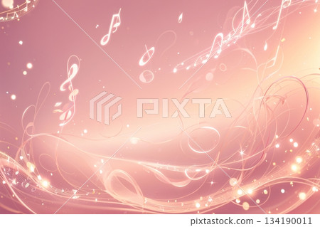 音樂音符敲擊出輕快節奏的圖形 134190011