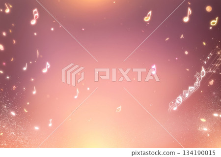 數位藝術創造出的奇妙的五線譜波浪 134190015