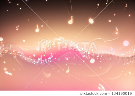 粉色暖色調音樂設計背景 134190019