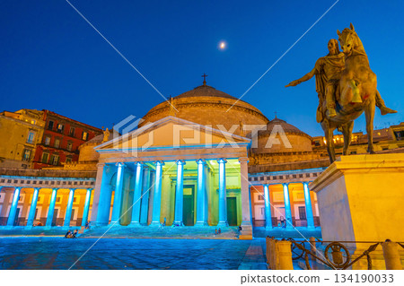 Downtown Naples city skyline, cityscape of  Italy 134190033