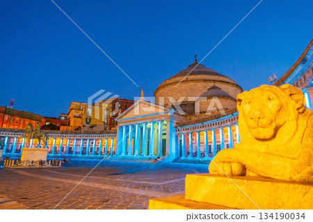 Downtown Naples city skyline, cityscape of  Italy 134190034