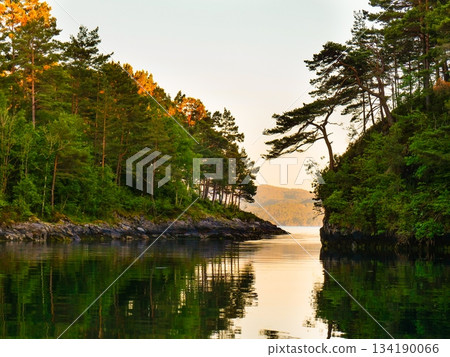 Fjord landscape near Bergen, Norway 134190066