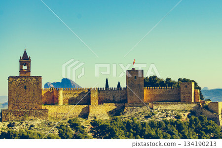 The Alcazaba fortress in Antequera, Spain. The Alcazaba fortress in Antequera, Spain. 134190213