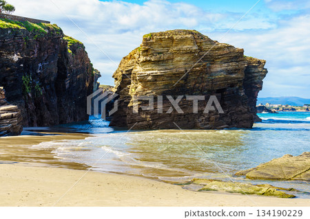 Cathedral Beach in Galicia Spain. 134190229