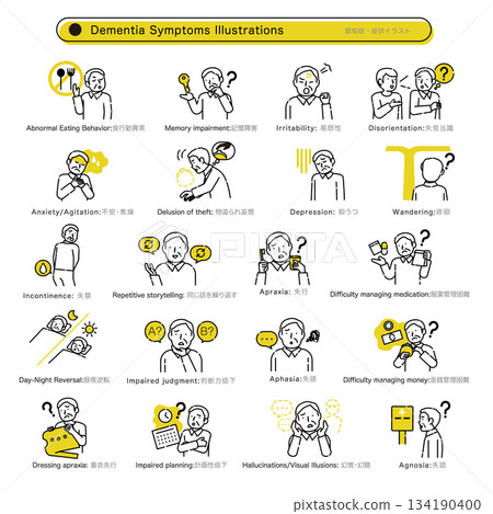 癡呆症變異插圖集 134190400