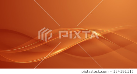 Abstract background vector illustration with a modern design, orange and gold colors, and geometric elements. 134191115