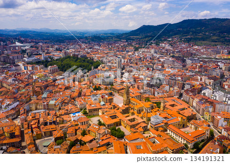 View of Oviedo city, with landscape and buildings, Asturias View of Oviedo city, with landscape and buildings, Asturias 134191321