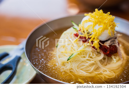 Milmyeon, a cold noodle dish originating from Busan 134192304
