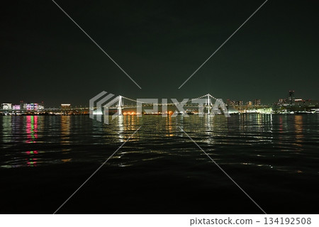 Odaiba彩虹橋夜視圖 Odaiba彩虹橋夜視圖 134192508