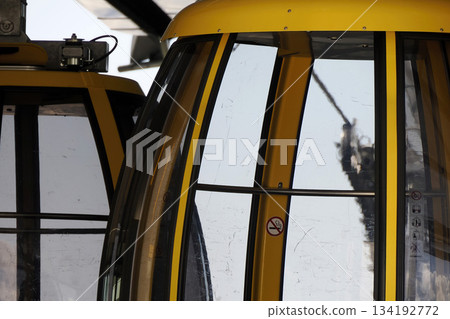 gondola lift in dolomites detail 134192772