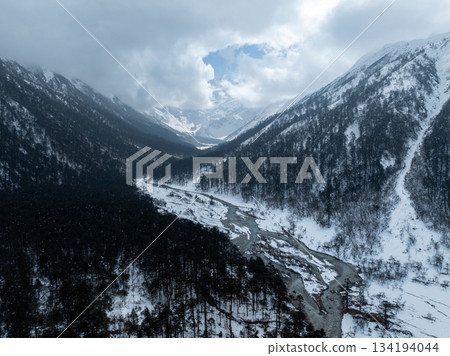 Beautiful high altitude snow capped mountain and forest in Tibet, China Beautiful high altitude snow capped mountain and forest in Tibet, China 134194044