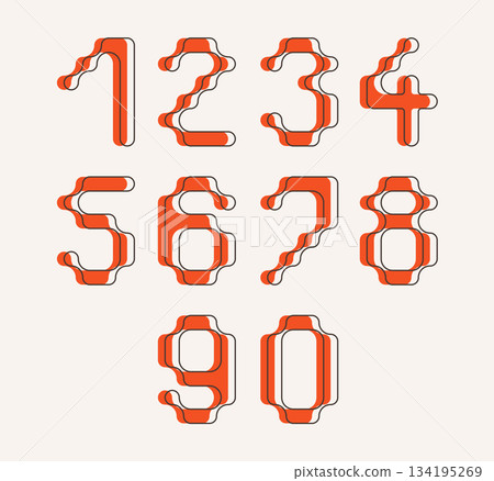set of numbers from 0 to 9 with black liquid connected circle dots. metaballs pattern on white. abstract geometric shapes collection Point movement flat icon set of numbers from 0 to 9 with black liquid connected circle dots. metaballs pattern on white. abstract geometric shapes collection Point movement flat icon 134195269