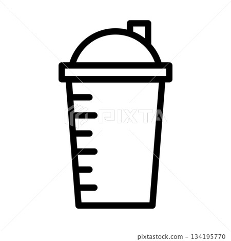 Protein shaker icon simple design 134195770