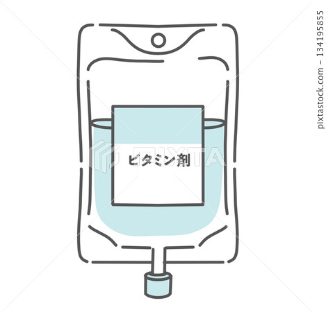 含有維生素的輸液包（輸液袋）示意圖 134195855