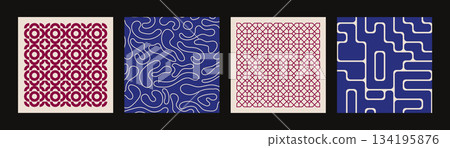 geometric, pattern, icon 134195876