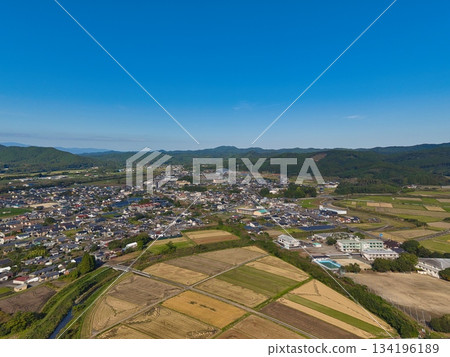 Aerial photography of Miyakonojo City R7 134196189