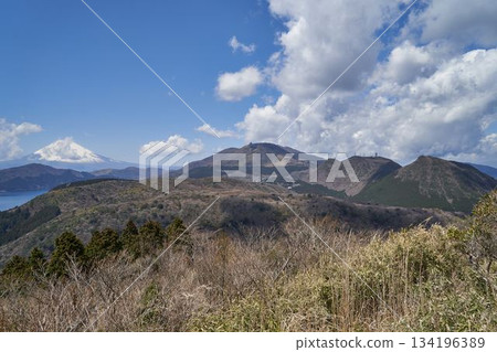 Mount Fuji and Hakone from Mount Taikan, Kanagawa Prefecture 134196389