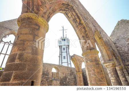 Saint Mathieu abbey, plougonvelin, finistere, brittany, france Saint Mathieu abbey, plougonvelin, finistere, brittany, france 134196550