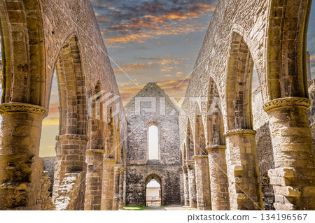 Saint Mathieu abbey, plougonvelin, finistere, brittany, france Saint Mathieu abbey, plougonvelin, finistere, brittany, france 134196567