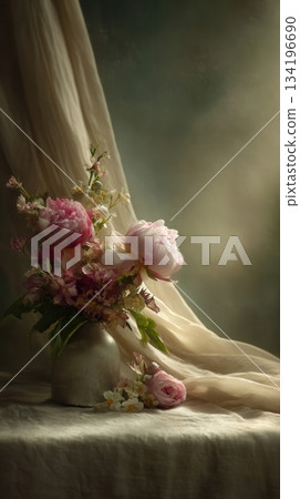 elegant floral postcard design 134196690