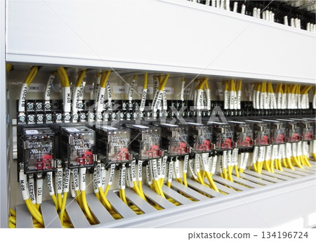 Control panels for electronic devices and relay circuits that operate machinery 134196724