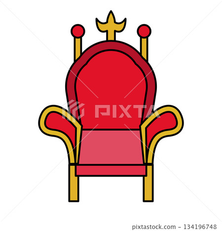 King's chair icon 134196748