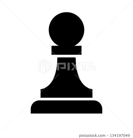 西洋棋兵剪影棋盤遊戲 134197049