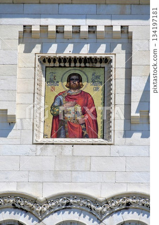 Statue of Patron Saint Alexander Nevsky, Alexander Nevsky Cathedral, Sofia, Bulgaria 134197181