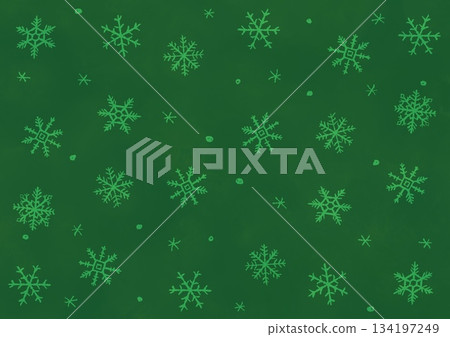 Snowflake background green Snowflake background green 134197249