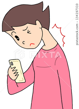 Illness, Disorders, and Diseases - Straight Neck, Smartphone Neck, Poor Posture Illness, Disorders, and Diseases - Straight Neck, Smartphone Neck, Poor Posture 134197310