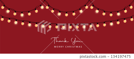 fairy lights thank you merry christmas greeting card vector illustration fairy lights thank you merry christmas greeting card vector illustration 134197475