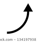 A simple upward-sloping curved arrow 134197938