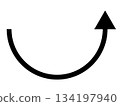 Curved arrow (semicircle) 134197940