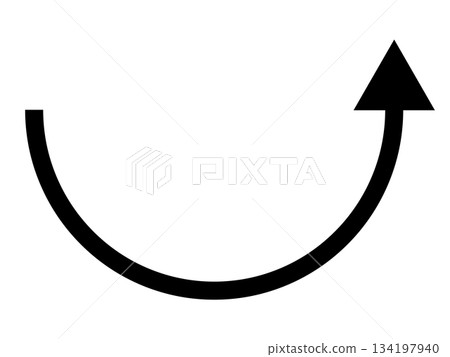Curved arrow (semicircle) Curved arrow (semicircle) 134197940