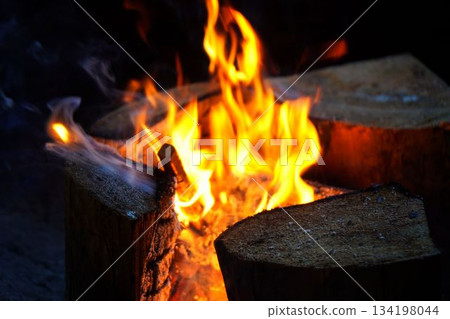 A twinkling fire in the dark night 134198044