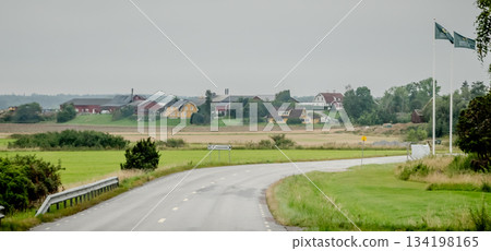 Beautiful cozy streets and countryside of Sigtuna. Sweden 134198165