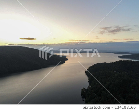 Beautiful landscape scenes at lake jocassee south carolina Beautiful landscape scenes at lake jocassee south carolina 134198166